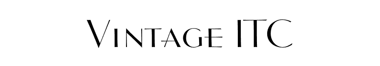 Vintage ITC font preview