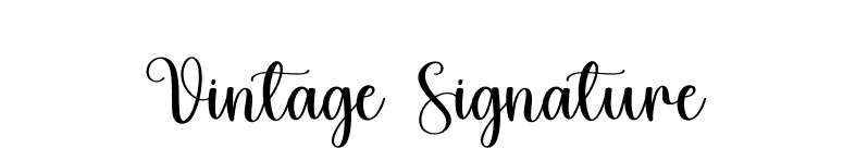 Vintage Signature font preview
