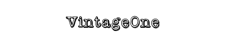 VintageOne font preview