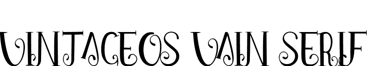 VINTAGEOS VAIN SERIF font preview