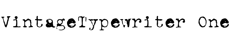 VintageTypewriter One font preview