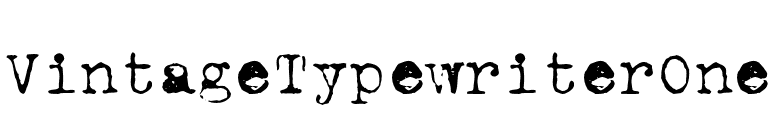 VintageTypewriterOne font preview