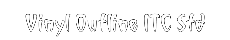 Vinyl Outline ITC Std font preview