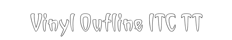 Vinyl Outline ITC TT font preview