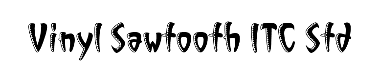 Vinyl Sawtooth ITC Std font preview