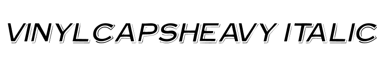 VinylCapsHeavy Italic font preview