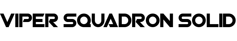 Viper Squadron Solid font preview