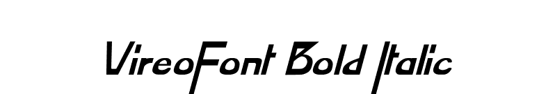 VireoFont Bold Italic font preview