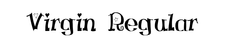 Virgin Regular font preview