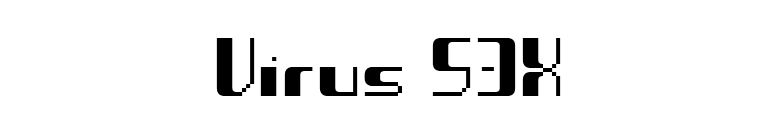 Virus 53X font preview