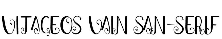 VITAGEOS VAIN SAN-SERIF font preview