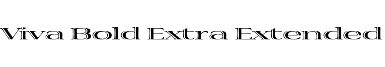 Viva Bold Extra Extended font preview