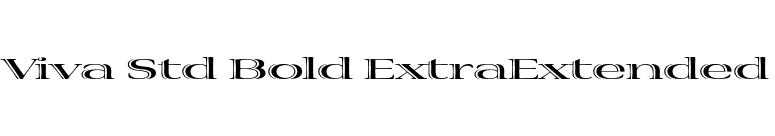 Viva Std Bold ExtraExtended font preview