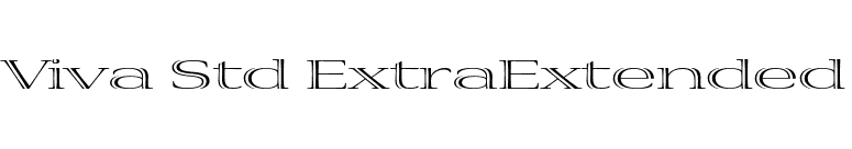 Viva Std ExtraExtended font preview