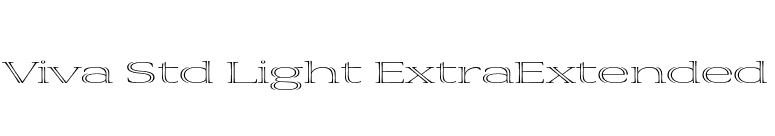 Viva Std Light ExtraExtended font preview