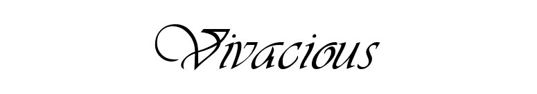 Vivacious font preview