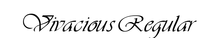 Vivacious Regular font preview