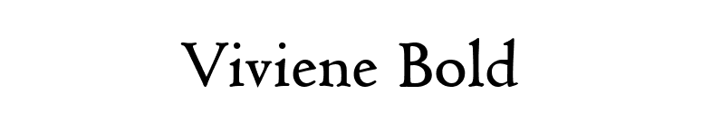 Viviene Bold font preview