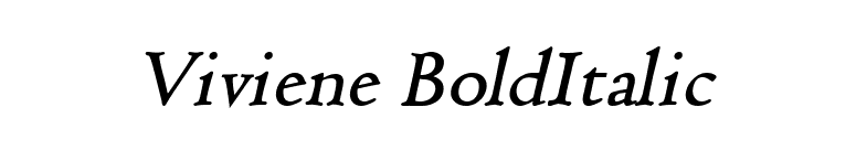 Viviene BoldItalic font preview