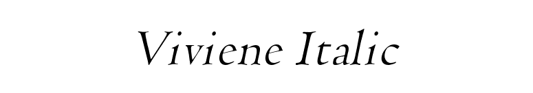 Viviene Italic font preview