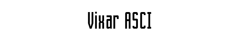 Vixar ASCI font preview