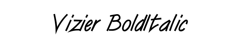 Vizier BoldItalic font preview