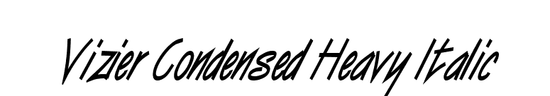 Vizier Condensed Heavy Italic font preview