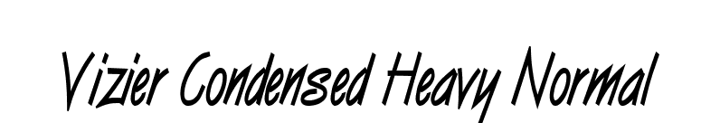 Vizier Condensed Heavy Normal font preview