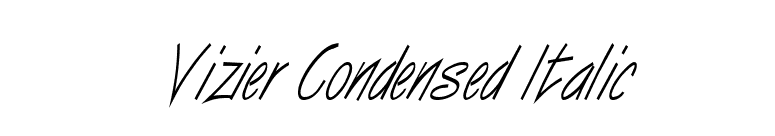 Vizier Condensed Italic font preview