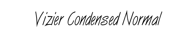 Vizier Condensed Normal font preview