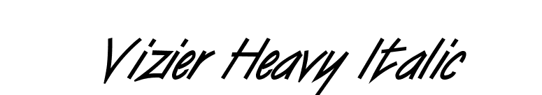 Vizier Heavy Italic font preview