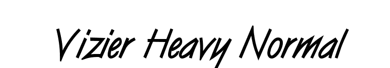 Vizier Heavy Normal font preview