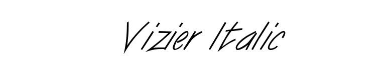Vizier Italic font preview