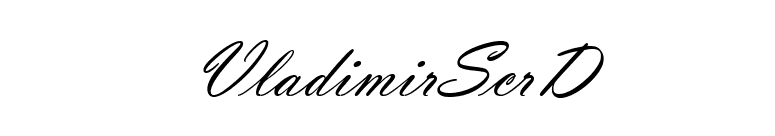 VladimirScrD font preview