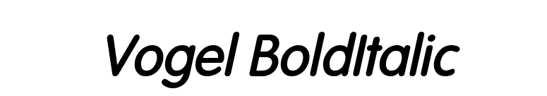 Vogel BoldItalic font preview