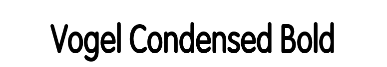 Vogel Condensed Bold font preview