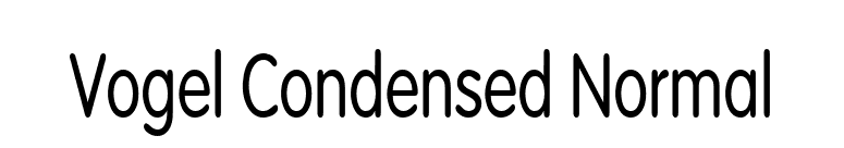 Vogel Condensed Normal font preview