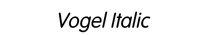Vogel Italic font preview
