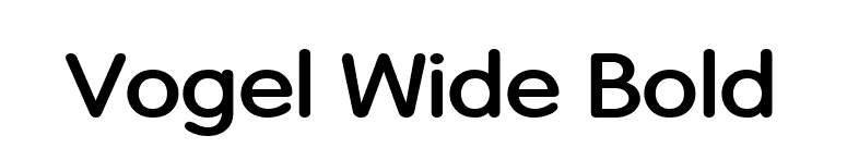Vogel Wide Bold font preview