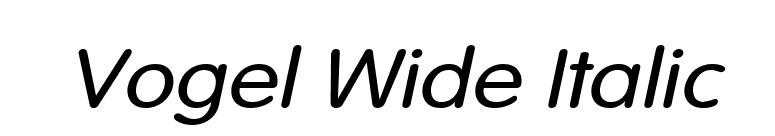 Vogel Wide Italic font preview