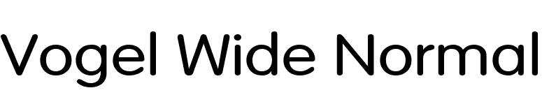 Vogel Wide Normal font preview