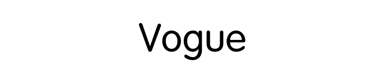 Vogue font preview
