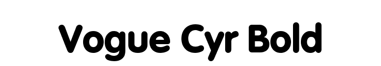 Vogue Cyr Bold font preview