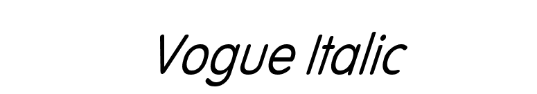 Vogue Italic font preview
