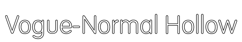 Vogue-Normal Hollow font preview
