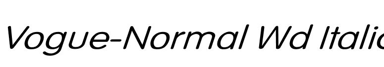 Vogue-Normal Wd Italic font preview