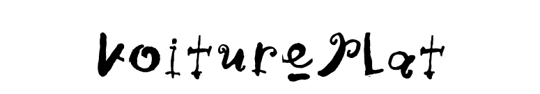 VoiturePlat font preview