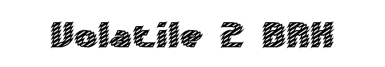Volatile 2 BRK font preview
