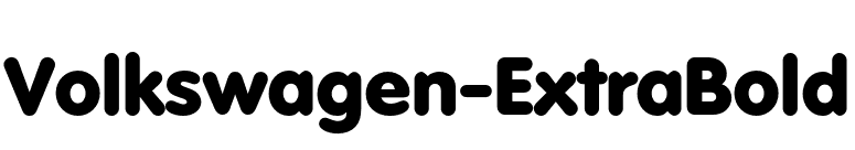 Volkswagen-ExtraBold font preview