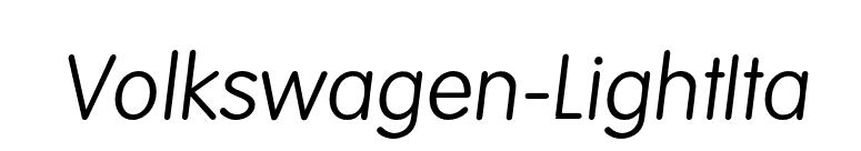 Volkswagen-LightIta font preview